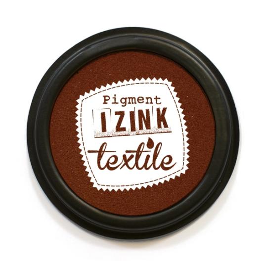 Aladine IZINK Pigment Stempelkissen - Textil Wood / Braun Wood / Braun