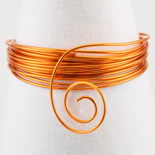 Aluminiumdraht Aludraht 1,5mm x 5m ELOXIERT Saffron orange Saffron orange