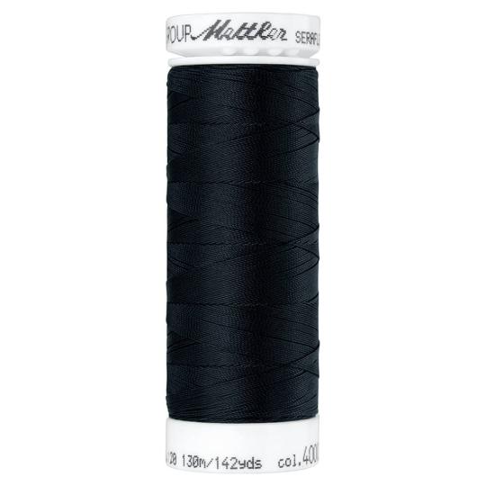 Amann Seraflex elastisches Nähgarn Nr.120 - 130m Schwarz 4000 Schwarz | 4000