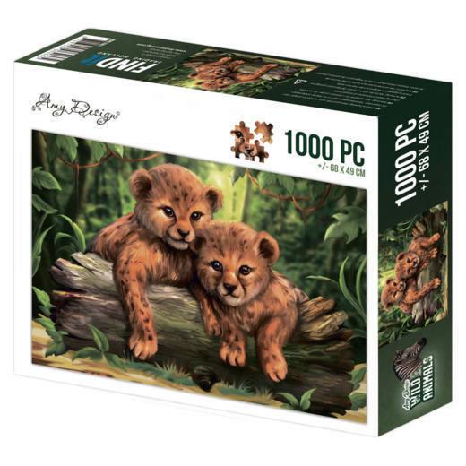 Amy Design Puzzle 1000tlg. 68x49cm - Wild Animals - Babys 