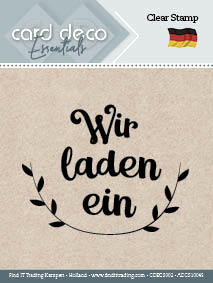 Amy Design Silikon-Textstempel „Wir laden ein“ 