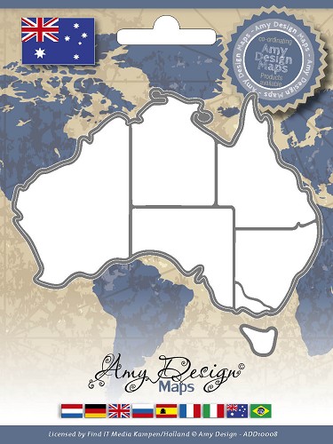 Amy Design - Stanzschablone Länder Australien 