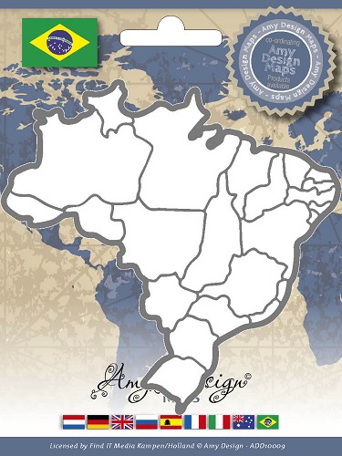 Amy Design - Stanzschablone Länder Brasilien 