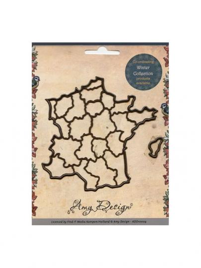 Amy Design - Stanzschablone Länder Frankreich 