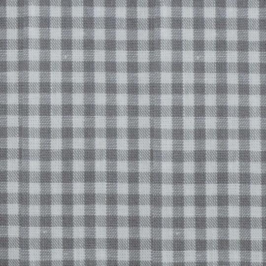 Baumwollstoff Webware Basic mit Muster 45x50cm Kariert Grau / Weiß Kariert Grau / Weiß