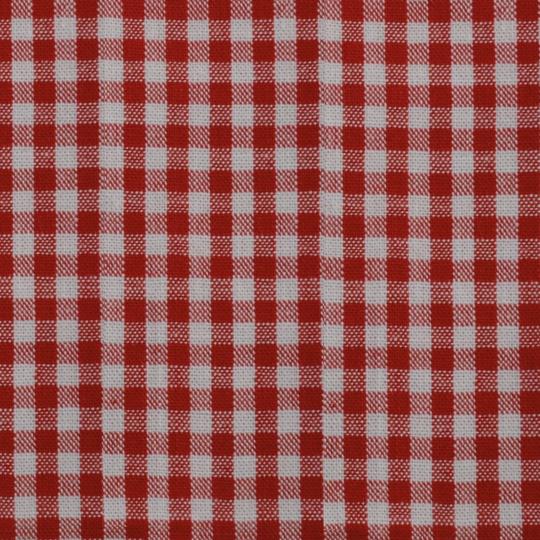 Baumwollstoff Webware Basic mit Muster 45x50cm Kariert Rot / Weiß Kariert Rot / Weiß