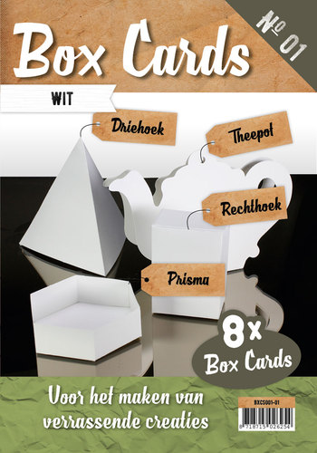 Box Karten 1 - Set mit 8 Schachteln - Weiß 