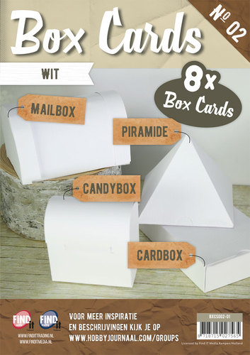 Box Karten 2 - Set mit 8 Schachteln - Weiß 