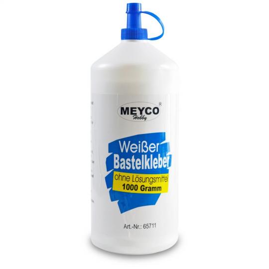 Meyco Weißer Bastelkleber - Trocknet transparent 1000g