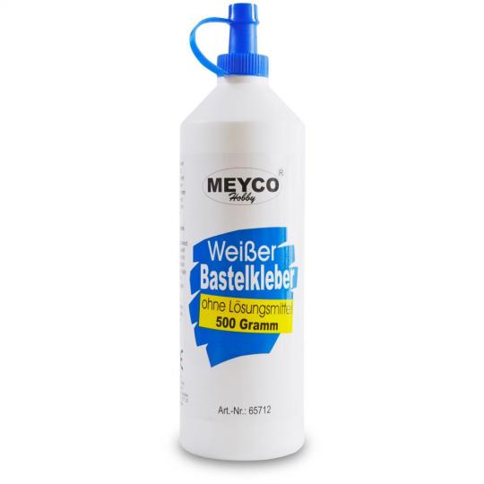Meyco Weißer Bastelkleber - Trocknet transparent 500g