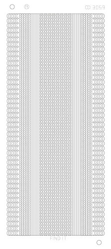 Spiegel-Stickerbogen Verschiedene Linien Platinum 100 x 230mm Gold
