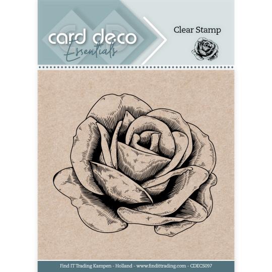 Card Deco Essentials Clearstempel  - Rose 