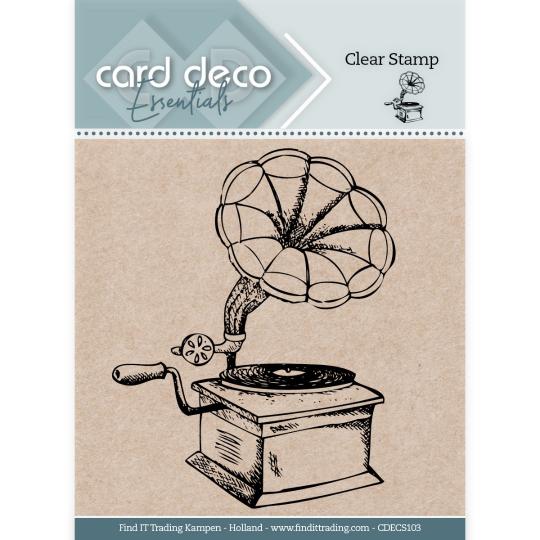 Card Deco Essentials Clearstempel  - Grammophon 