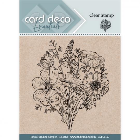 Card Deco Essentials Clearstempel  - Blumen Bouquet 