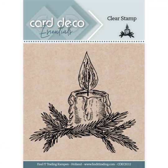 Card Deco Essentials Clearstempel  - Weihnachtskerze 