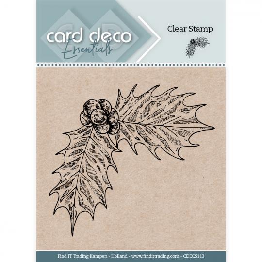 Card Deco Essentials Clearstempel  - Stechpalme 