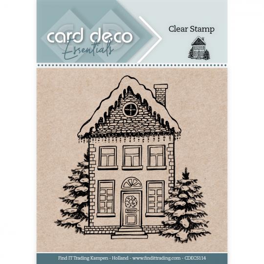 Card Deco Essentials Clearstempel  - Weihnachtshaus 