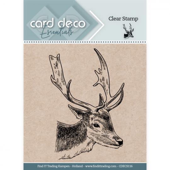 Card Deco Essentials Clearstempel  - Weihnachts Reh 