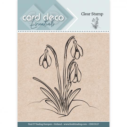 Card Deco Essentials Clearstempel  - Schneeglöckchen 