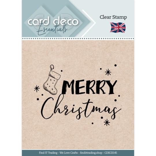 Card Deco Essentials Clearstempel  - Merry Christmas 