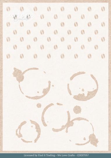 Card Deco Mask Stencil / Schablone - Coffee to Go A5 