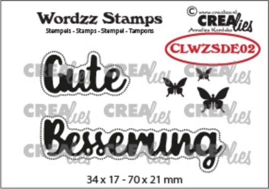 Crealies Silikon-Textstempel „Gute Besserung“ 3-teilig 