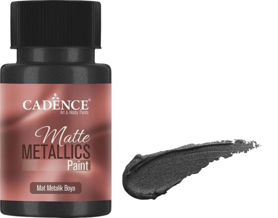 Cadence - Matte Metallic Acrylfarbe - 50ml Schwarz Schwarz