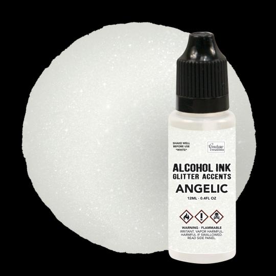 Couture Creations Alcohol Ink Glitter Accents Tinte - 12ml Angelic / Weiß
