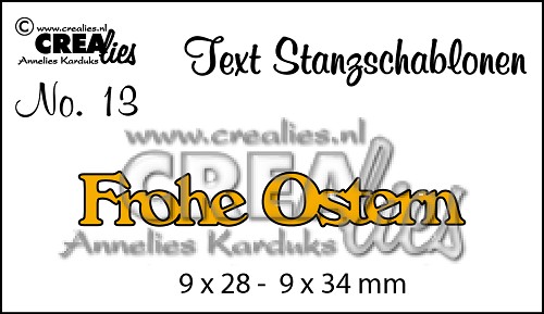 CREAlies Stanzschablone Text Deutsch Set: Frohe Ostern 1tlg 