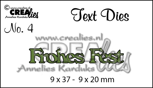 CREAlies Stanzschablone Text Deutsch Set: Frohes Fest 2tlg 