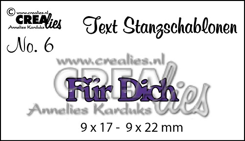 CREAlies Stanzschablone Text Deutsch Set: Für Dich 1tlg 