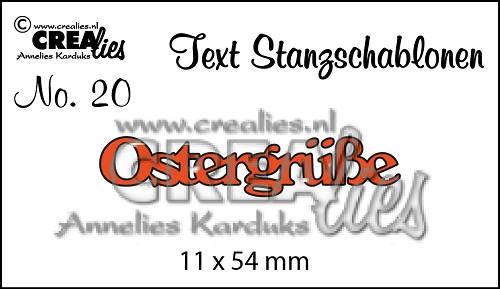CREAlies Stanzschablone Text Deutsch Set: Ostergrüße 1tlg 