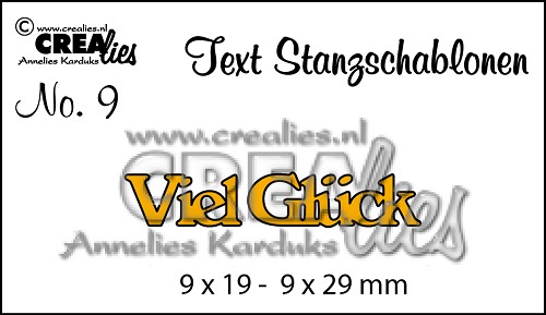 CREAlies Stanzschablone Text Deutsch Set: Viel Glück 1tlg 