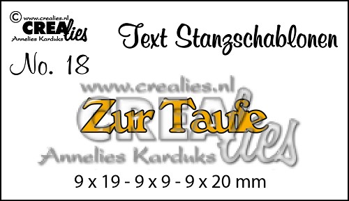 CREAlies Stanzschablone Text Deutsch Set: Zur Taufe 1tlg 