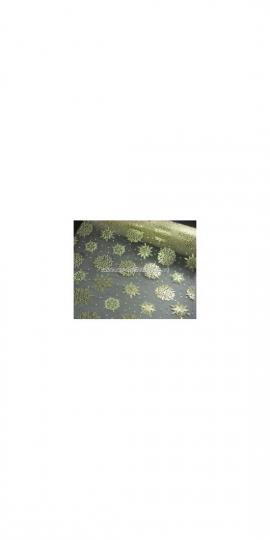 CREApop Deko-Stoff Ornamente creme-gold, 29cm x 1m 
