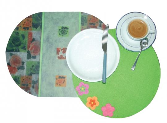 CREApop Tischset oval 43x31 - Folie selbstklebend 