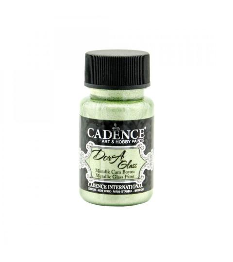 Cadence Dora Glas & Porzellanfarbe Glitzer-Metallic - 50ml Menthol Grün Menthol Grün