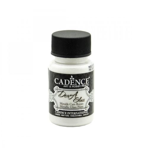 Cadence Dora Glas & Porzellanfarbe Glitzer-Metallic - 50ml Perlmutt Perlmutt