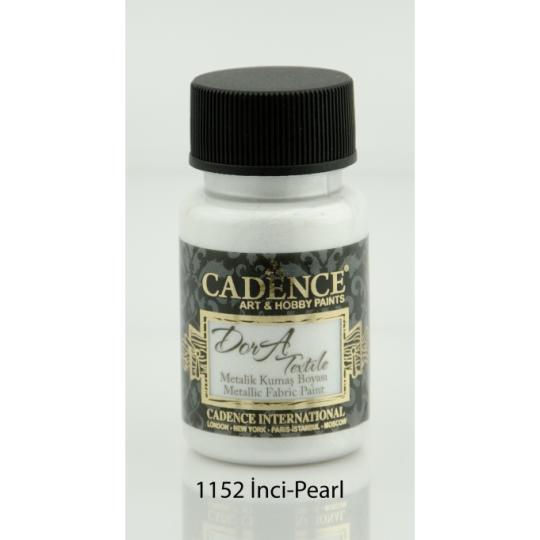 Cadence Dora Textil Glitzer-Metallic - Stoffmalfarbe - 50ml Perlmutt Perlmutt
