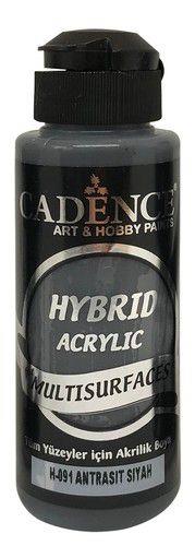 Cadence - Hybrid-Multi-Surface Satin Acrylfarbe - 120ml Anthrazit Schwarz Anthrazit Schwarz