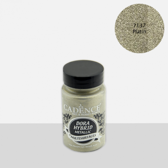 Cadence - Metallic Multi-Surface Acrylfarbe Dora - 90ml Platin Platin
