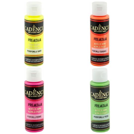 Cadence Premium Neon-Acrylfarbe (Halbmatt) 70ml 