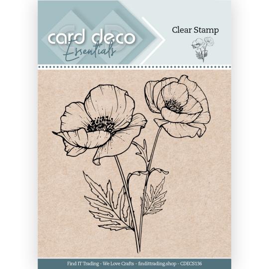 Card Deco Essentials Clearstempel  - Mohnblume 
