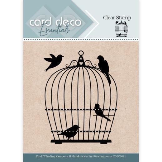 Card Deco Essentials Clearstempel  - Vogelkäfig 