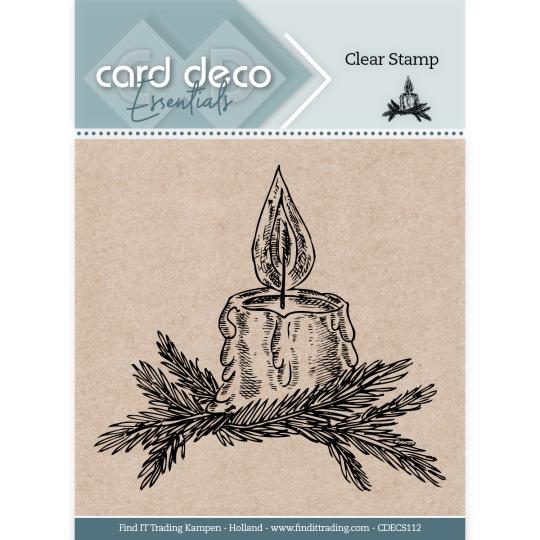 Card Deco Essentials Clearstempel  - Weihnachtskerze 