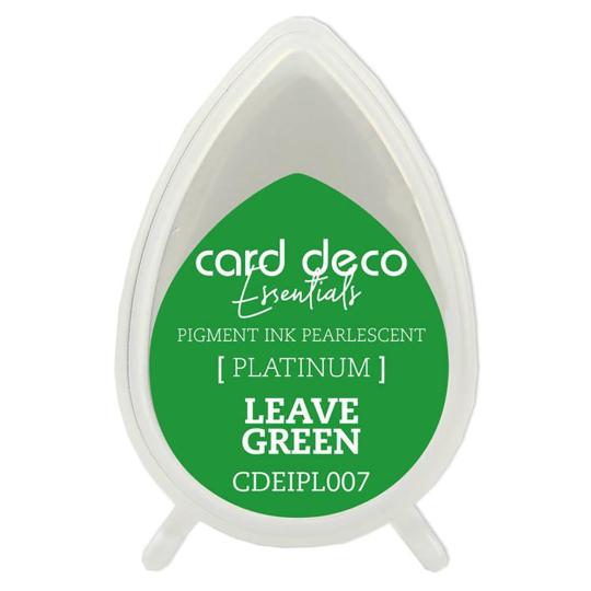 Card Deco Essentials Platinum Stempelkissen Perlmutt Blatt Grün Blatt Grün