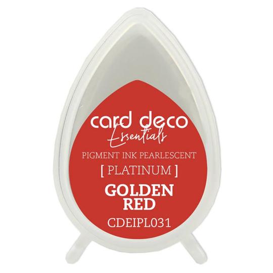 Card Deco Essentials Platinum Stempelkissen Perlmutt Golden Rot Golden Rot