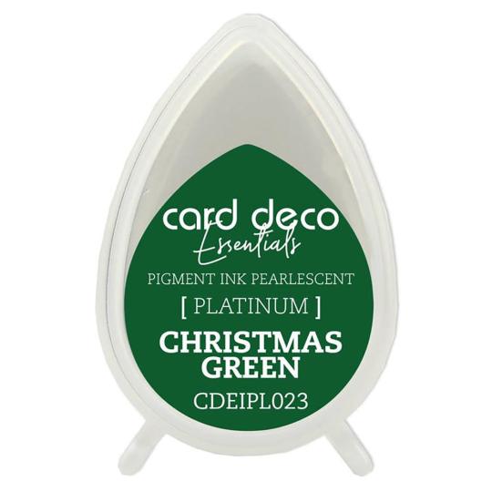 Card Deco Essentials Platinum Stempelkissen Perlmutt Weihnachts Grün Weihnachts Grün