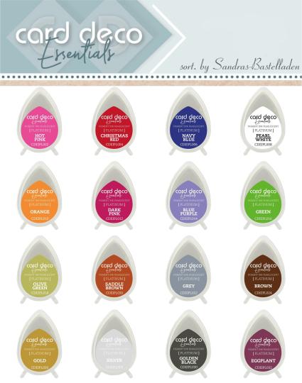Card Deco Essentials Pure Stempelkissen - Set 1 - 16 Stück 