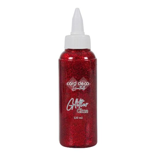 Card Deco Glitter Kleber 120ml Rot Rot